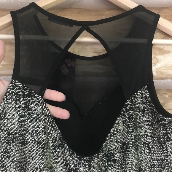 SOPRANO cut-out open back metallic formal dress Jr M - Picture 8 of 11